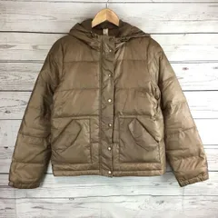 ニコ アンド★フーディーダウンジャケット【S/茶】フルジップ/スナップボタン/レディース/Niko and◆L2