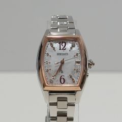 SEIKO ルキア×FEILER 限定 コラボ レディース腕時計 USED超美品 SSQW090 フェイラー 2Pダイヤ ソーラー電波 日本製 完動品 中古 X6891