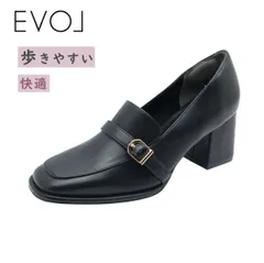 EVOL イーボル IZ 5802 ブラック 黒 レディース パンプス ストラップ チャンキーヒール 歩きやすい 柔らかい 靴のサムネイル