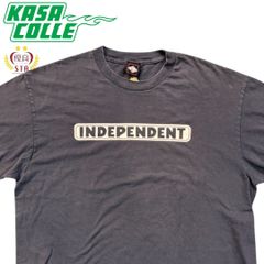 【INDEPENDENT】インディペンデント ロゴプリントTシャツ（ネイビー）/ 90's / Lサイズ
