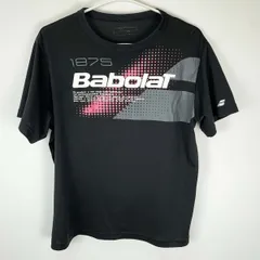 バボラ 半袖 Tシャツ ゲームシャツ L ブラック BABOLAT バドミントンウェア テニス