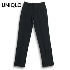 UNIQLO ユニクロ 秋冬 ヒートテック★ ストレッチ 裏起毛 スマート スリムフィット スラックス パンツ Sz.73 メンズ 黒