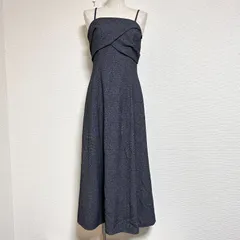 ナチュラルビューティーベーシッ ツイストバックリボンキャミワンピース フィット&フレアシルエット ジャンパースカート M 黒 洗濯機可