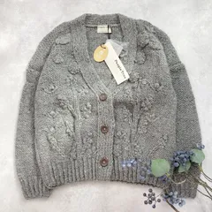 【正規取扱店】ピープルツリー People Tree　手編みバルキーニットカーディガン　ハンドメイド　ざっくり　フェアトレード　カーディガン　ニット　グレー