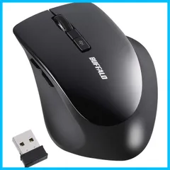 【早発送】バッファロー マウス 無線 ワイヤレス 静音 5ボタン 戻る/進むボタン搭載切替 lL ブラック SM325K