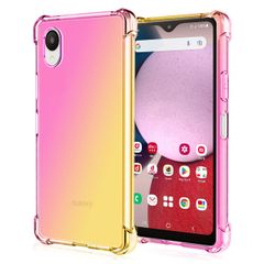 Galaxy A23 5G ケース SC-56C SCG18 ギャラクシーa23 グラデーション耐衝撃 ソフト ケース 【Color】 イエロー・ピンク