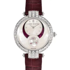 ハリーウィンストン HARRY WINSTON PRNASS36WW001 プルミエール・ダイヤモンド セコンド オートマティック 腕時計 ホワイト＆バーガンディシェル文字盤 36mm 金無垢 K18WG メンズ【中古】のサムネイル