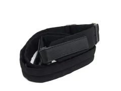 ■極美品■ PRADA プラダ ナイロン×サフィアーノレザー バッグ用 ショルダーストラップ 肩掛け 斜め掛け ブラック系 FR4244