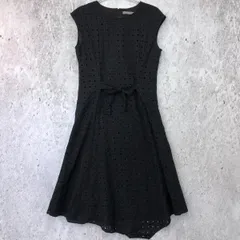 セオリーリュクス　アイレット刺繍ノースリーブワンピース セオリーリュクス】ノースリーブ花柄刺繍ワンピース☆オフ