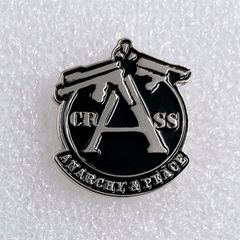 CRASS クラス "Anarchy & Peace" アナーキー・アンド・ピース ピンバッジ - Anarcho punk アナーコパンク / 反戦