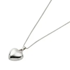 【シルバー×ワンサイズ】[Cream dot. クリームドット公式] ネックレス レディース  ロング チェーン ハート ぷっくり メタル 軽い 大人 シンプル  