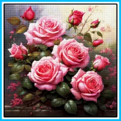 【在庫処分】クロスステッチ刺繍キットバラの花図柄印刷刺繍ししゅうキットパターン11CT初心者クロスステッチキットDIY上級者手作りの家の装飾30x40cm