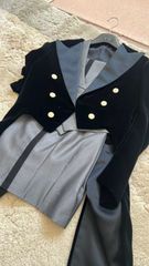貸衣装処分品 男性礼装 正装 正装燕尾服　黒ベルベット　Y5　170ｃｍ　ウエスト76ｃｍくらい