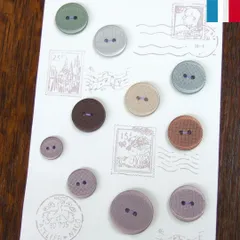 フランス製メタル風ボタン9pcsセット【台紙汚れ有 c_set052】