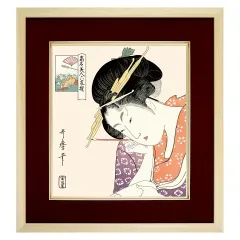 浮世絵　錦絵　木版画◆歌麿◆あわびとり(3枚続き) ◆高見沢研究所版◆ 浮世絵 錦絵 木版画◇歌麿◇あわびとり(3枚続き) ◇高見沢研究所