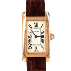 最終値下げ　Cartier 純正　タンクアメリカン リザード　替えベルト 尾錠付 楽天市場】電池交換済 Cartier カルティエ タンクアメリカン SM
