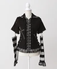 夢展望公式 [新品未使用] 猫耳パンクショートトップス [ブラック×ホワイト] 他カラー別ページ有 dearmylove カットソートップス カットソートップス・Ｔシャツ（長袖） 535510-01