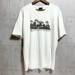 STUSSY ステューシー  MASTERS OF CEREMONY プリント Tシャツ 半袖 トップス L ホワイト 白 メンズ SG296-10