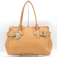 ティアラ トートバッグ A4可 チャーム付き ショルダーバッグ 肩掛け ブランド 鞄 レディース ブラウン Tiara 【中古】のサムネイル