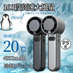 ハンディファン 100段階調整 大容量6000mAh  扇風機 冷却プレート 充電式 首 静音 携帯扇風機 手持ち 卓上 ミニ 強力 小型 熱中