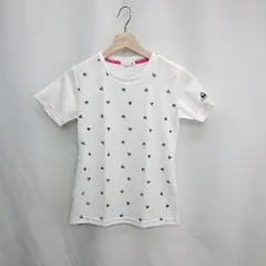◇ ⊂ Φ le coq sportif ルコックスポルティフ 総柄 半袖 Tシャツ サイズS ホワイト ネイビー レディース E  【1502060030571】