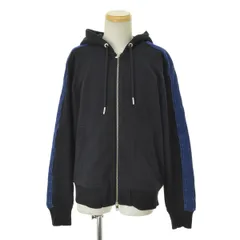 【DIESEL】A130400KLAY S-MIRR-NEW-A JACKET デニム切替ジップアップスウェットパーカー