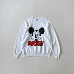 80s USA製　ミッキー　プリント　スウェット　ホワイト R2212