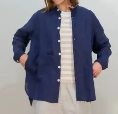 NATURAL LAUNDRY ナチュラルランドリー 60フレンチリネン ハナヤシャツ