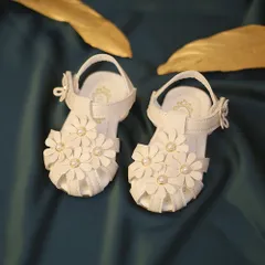 ☆ ホワイト ☆ 25 ☆ ベビーサンダル 女の子 かわいい ベビー サンダル ベビーサンダル サンダル 靴 女の子 赤ちゃん靴 ファーストシューズ キッズサンダル シューズ ビーチサンダル 幼児シューズ 夏用 通気性 プリンセスシューズ かわいい 可愛い