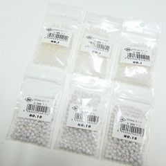SH 島村 DX 4mm　丸ビーズ約200個入 2種類計6袋  ビーズ 手芸用 MK018