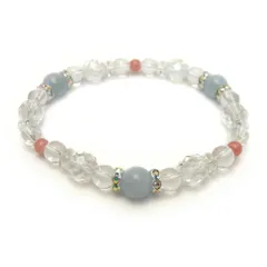 天然石 数珠ブレスレット パワーストーンブレスレットアクアマリンタイプ ラピスラズリタイプ パワーストーン