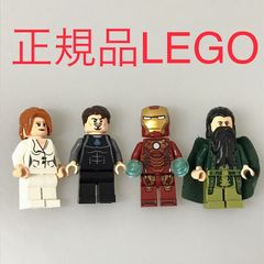 正規品 中古 LEGO レゴ マーベル　スーパーヒーローズ  ミニフィグ　4個　まとめ売り NP-256 ※DC　トニー・スターク　マーク42アーマー　MK42　ペッパー・ポッツ　マンダリン　クリアパーツ　76007 465
