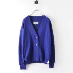 国内タグ2021SSメゾンマルジェラ Maison Margiela エルボーパッチウールニットカーディガンXS/ブルー羽織り名作【2400013753647】のサムネイル