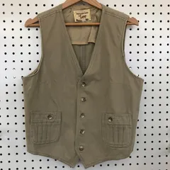 Lee リー コットンベスト ジレ 70年代ビンテージ made in USA 70's USA製 メンズ 1970年代 ベージュ
