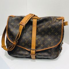 ★ルイヴィトン LOUIS VUITTON ソミュール35 モノグラム M42254 レディース 大容量ショルダーバッグ 中古 005671