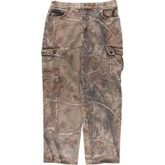 古着 90~00年代 ラングラー Wrangler 迷彩柄 リアルツリーカモ テーパードデニムパンツ カーゴパンツ メンズw34相当/eaa523161