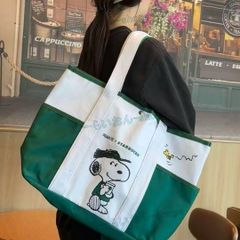 ・新品未使用・スヌーピー/薄型ショルダーバック ズックキャンバス海外限定