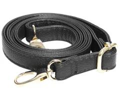 特価商品 CAWSS ショルダーストラップ ショルダー バッグ ストラップ カバン ショルダーベルト 合皮 ソフトレザー 斜め掛け 鞄 付け替え PU レザー 肩ひも 紐 単品 (ブラック)