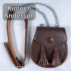 Kinloch Anderson ショルダーバッグ タッセル付き　チェーンストラップ ユニセックス スコットランド製 キンロックアンダーソン ベルトポーチ ポシェット スポラン 小物入れ 小さなバッグ