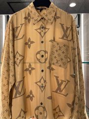 LouisVuitton ルイヴィトン モノグラムシルクシャツ　レディース　36