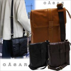 ショルダーバッグ メンズ 本革 ＳＡＬＥ シーザー CASAR　牛革カブセショルダーバッグ  /フラット/   014173 SALE
