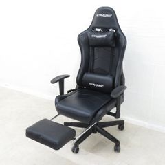 GTRACING ゲーミングチェア ブラック 肘付き オットマン オフィスチェア ハイバック リクライニング レザー EG17929 中古オフィス家具