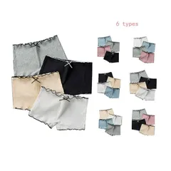 キッズ ショーツ ボックスショーツ 4枚セット インナーパンツ 子供用 下着 女の子 ジュニア ボクサーパンツ 肌着 女児 ガールズ 普段使い 送料無料 リボン付き下着 ペチパンツ 安全パ#llx1413