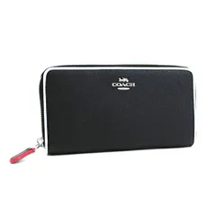 コーチ ラウンドファスナー長財布 レザー ブラック 12585 中古 Aランク