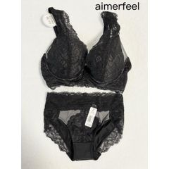 【新品】 aimerfeel  エメフィール　ブラジャー＆ショーツセット E75/M  送料込み  6456098