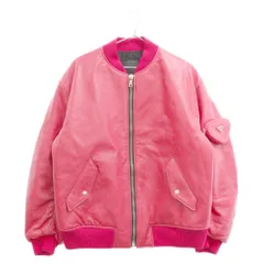 PRADA (プラダ) 21AW Nappa Leather Bomber Jacket ナッパレザー ボンバージャケット ジップアップブルゾン ピンク 58A079のサムネイル