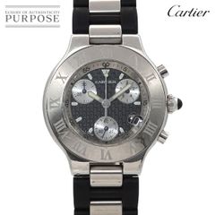 カルティエ Cartier マスト21 クロノスカフ ヴァンティアン W10125U2 クロノグラフ メンズ 腕時計 クォーツ Must 21 Chronoscaph 90290798