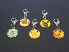 ポケモンセンターオリジナル イーブイコレクション チャーム キーホルダー 5点セット イーブイ シャワーズ サンダース ブースター ブラッキー
