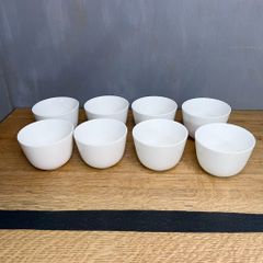 湯呑 8客セット 山加食器 POWERCERA ホワイト シンプル 業務用 食器 中古 飲食店 中華