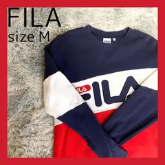 FILA フィラ 刺繍　トリコロール　トレーナー　スウェット メンズ レディース M